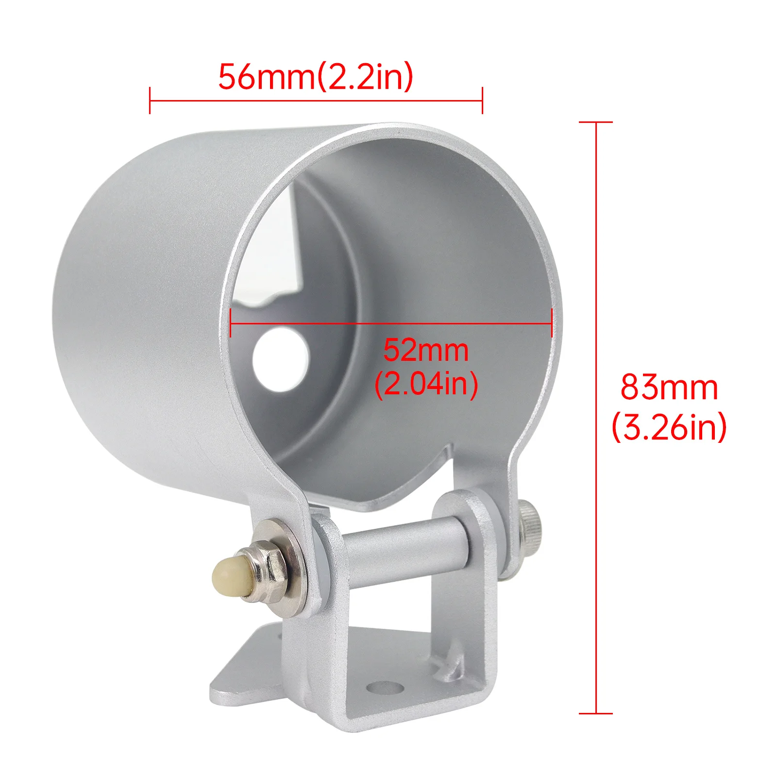Universal-Messgerät-Halterung aus Aluminium, 52mm 85mm, Einzelne Auto-Messgerätehalterung für Armaturenbrett – Detail 14