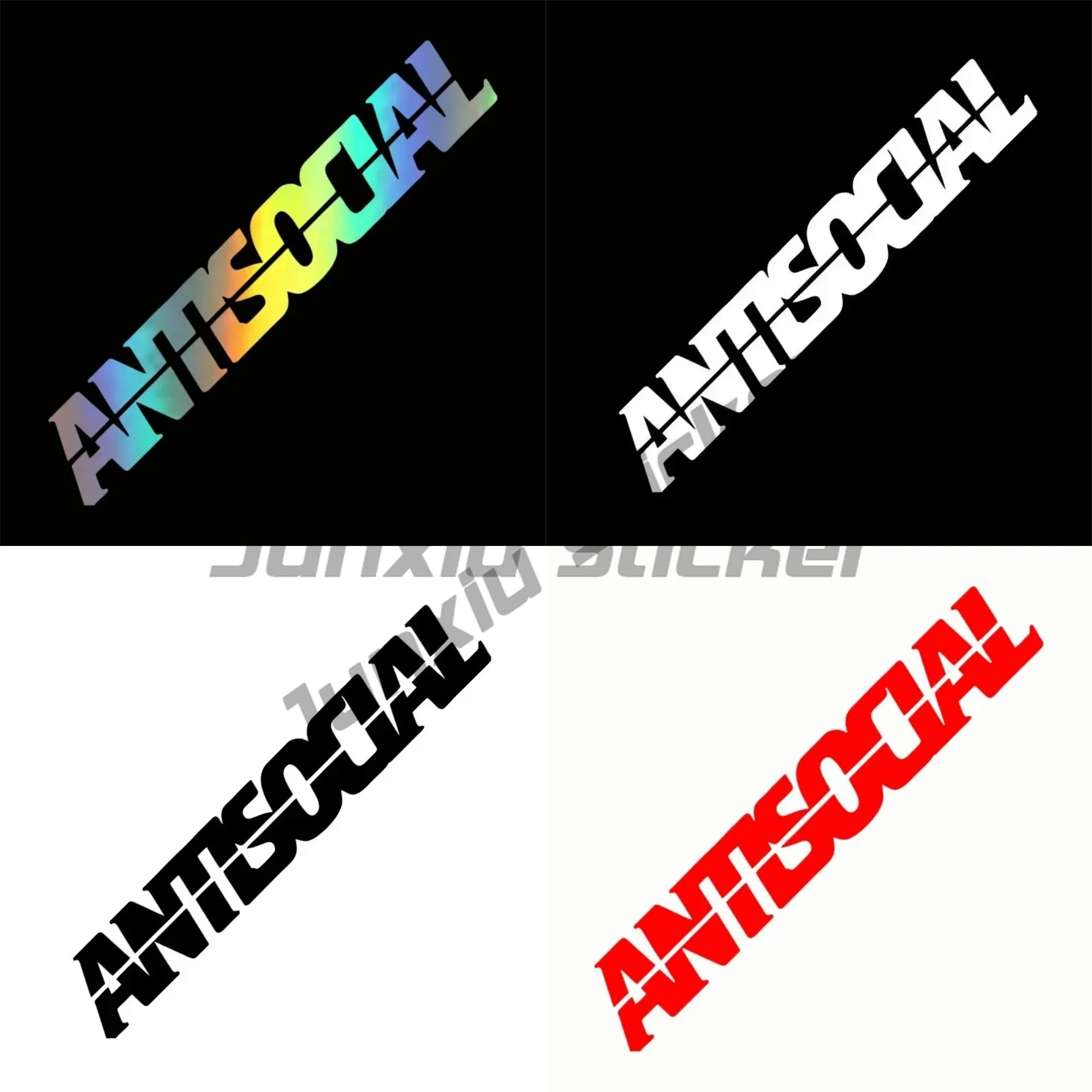 

Funny Motorcycle Sticker Antisocial Letter Car Stickers Vinyl Decal on Car Styling