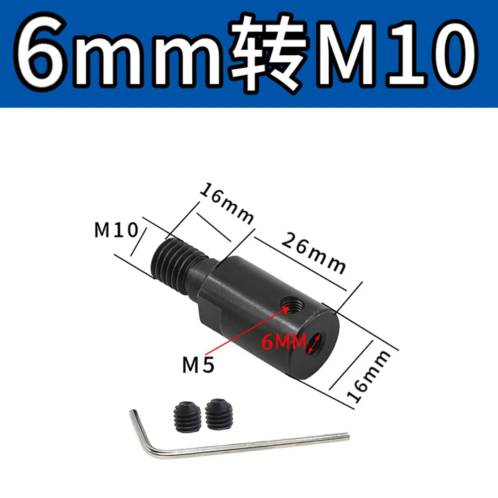 M10 5/6/8/10/12/14mm Zaagblad Adapter Slijpen Polijsten Motoras Adapter Drijfstang Mouw Koppeling Boor Accessoires