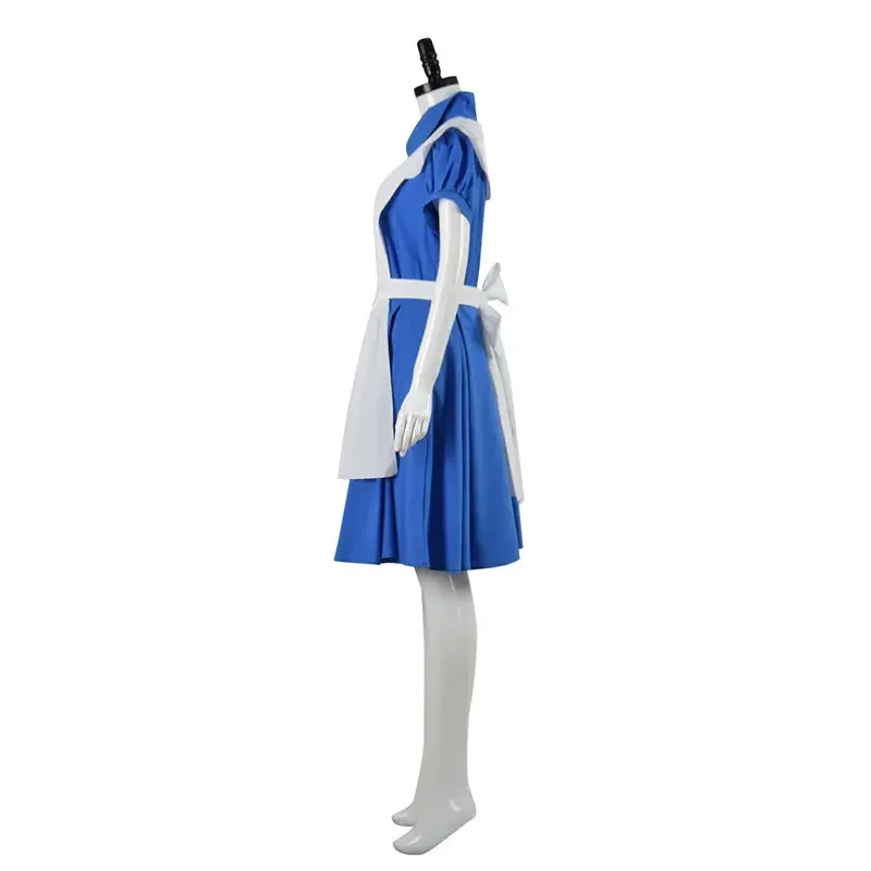 Cossky Alice In Wonderland Cosplay Costume Blue Maid Dress Adult Women Girl Halloween Carnival Costume