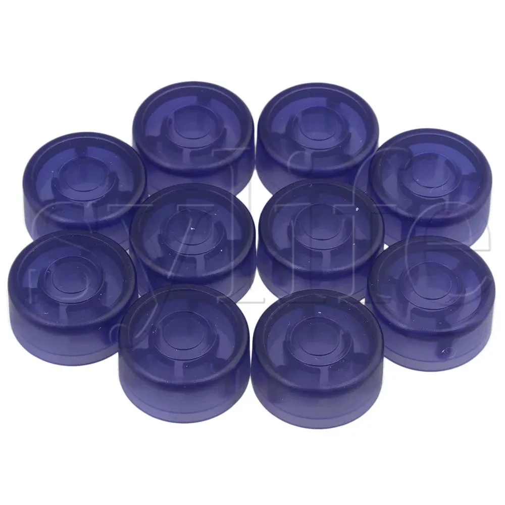 10x Dark Purple Plastic Electric Guitar Effect Pedal Knob Protection Cap