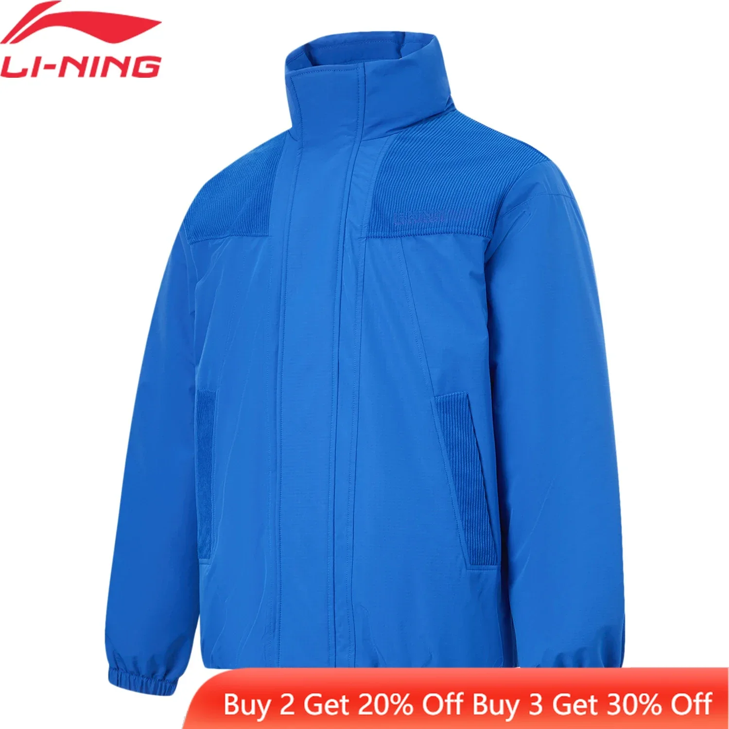 Li-Ning Men Sports Style Short Down Jacket Winter Warm 85% Duck Down Loose Fit Comfortable Windproof Sports Leisure Coat AYMT147