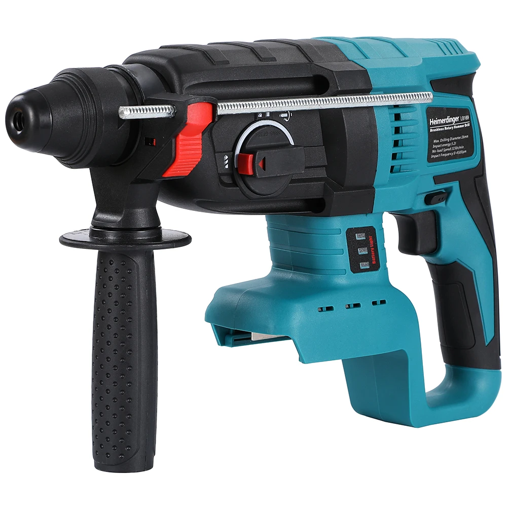 18V rechargeable brushless cordless rotary hammer drill electric Hammer impact drill without battery&case