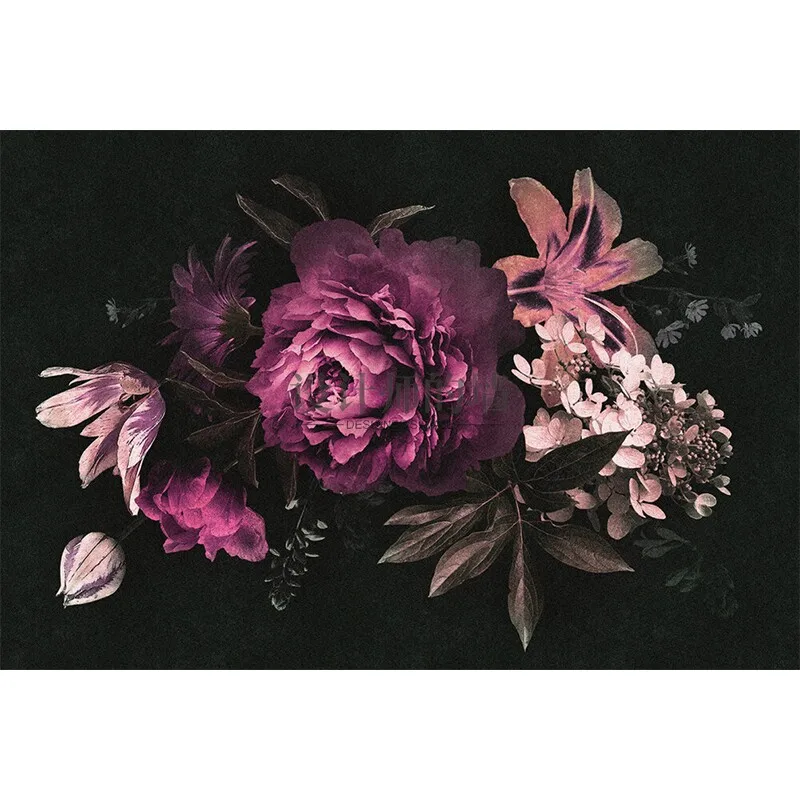 3D Floral Mural Wallpaper Hand‑Painted Flower Wall Cloth Luxury TV Background Mural for Living Room Home Decor