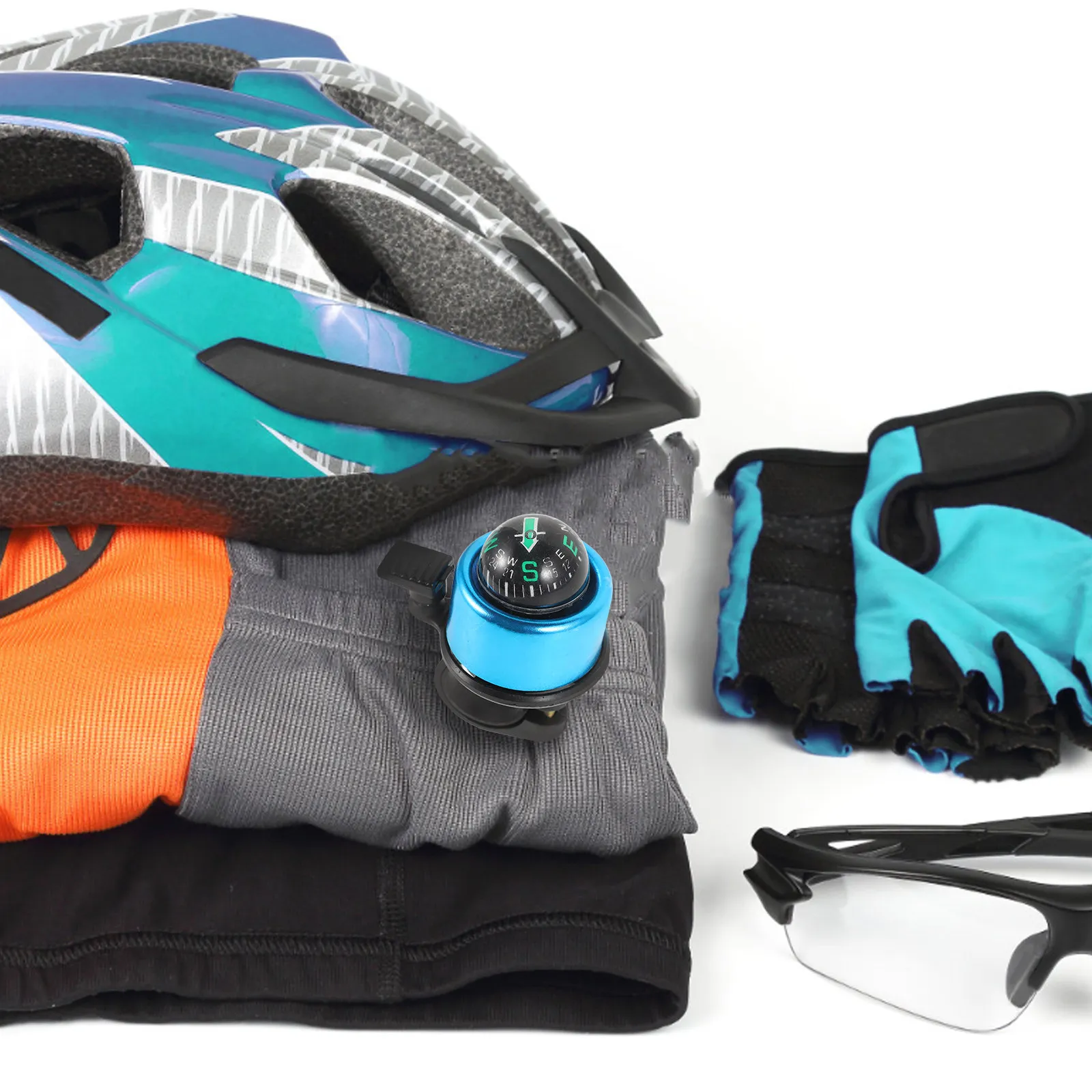 

Bike Compass Bell Rust-Resistant Mountain Folding Bicycle Bell Portable Clear Sound Bike Ring Bicycle Bells Road Ringing Bells