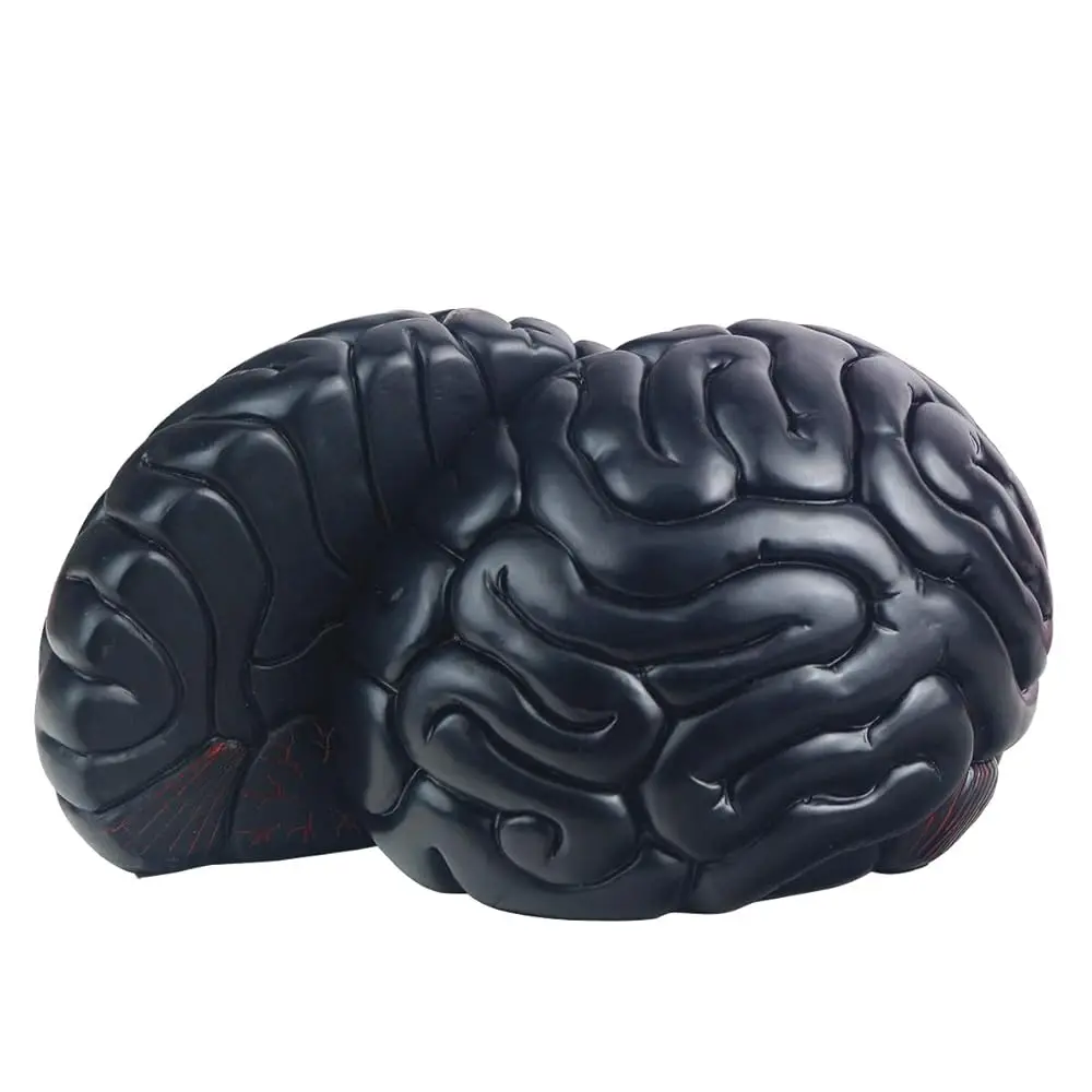 Bookends untuk Rak Buku Otak Resin Anti Selip Ujung Buku Dekoratif Desain Seni Abstrak Unik Rak Buku Sumbat Buku