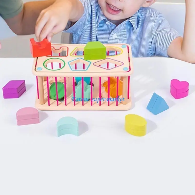 

090B 2 in 1 Early Education Puzzle for Toddlers Sturdy Wooden Construction