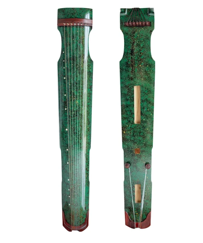 

Guqin Zhongni style green Chinese stringed instruments