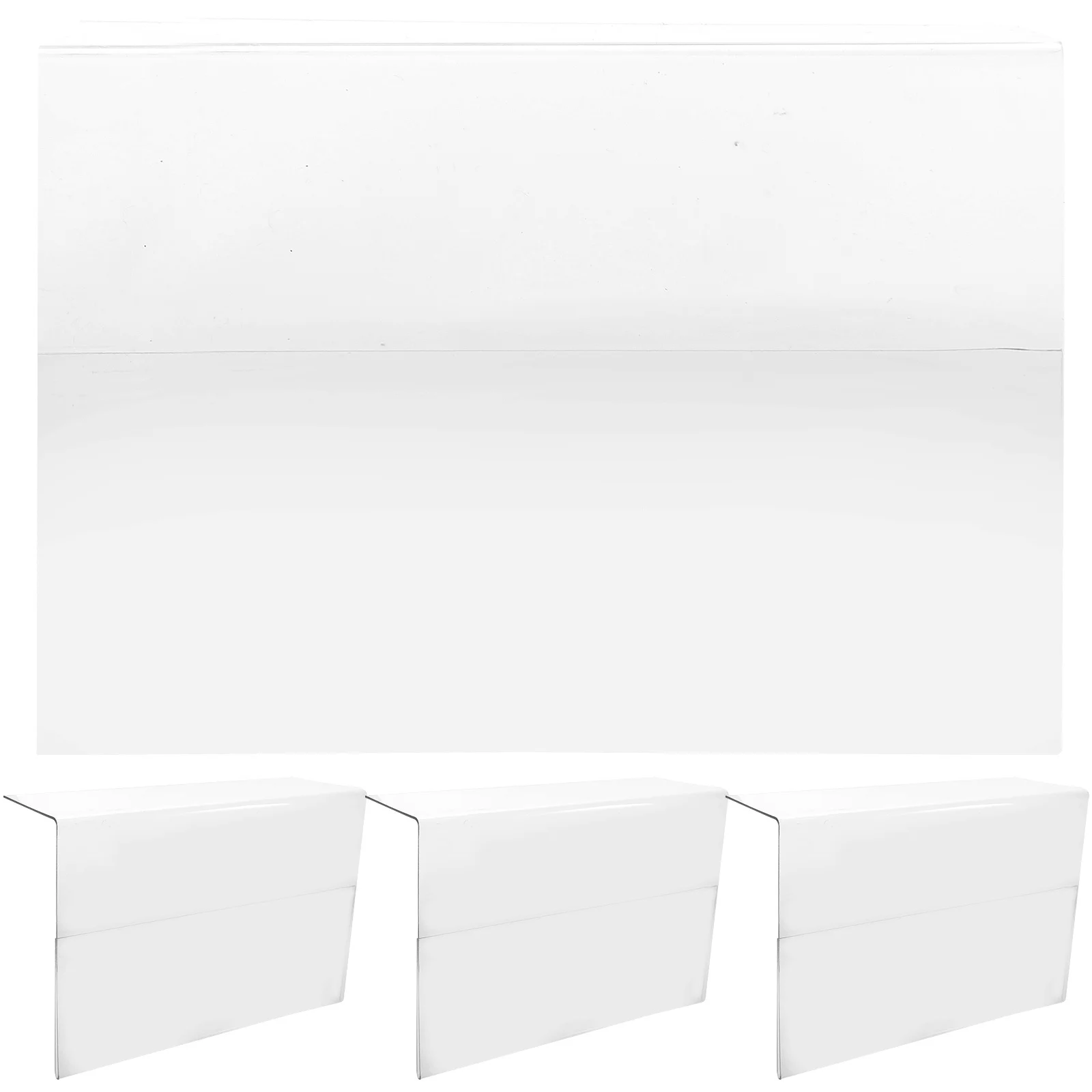 

4pcs Price Tag Holder Supermarket Shelf Label Display Stand Wear-Resistant Transparent Sign Rack For Retail Store Exhibition