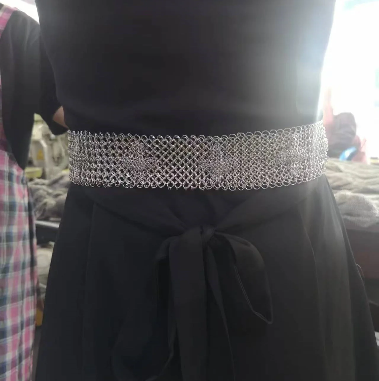 대형 사이즈 컬러풀 투명 메탈 체인 메일 벽 장식 DIY 프로젝트 룸 디바이더 및 커튼 액세서리