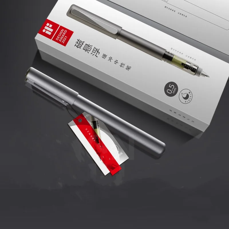 M & G 0.5 มม.ปากกาเจลสีดํา Magnetic Suspension Cushion Bullet TIP Plug-Type การเขียนเครื่องมือสําหรับนักเรียน/สอบ/สํานักงาน 1 ชิ้น