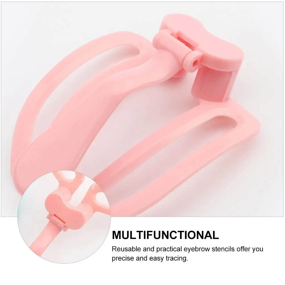Modello di stencil per sopracciglia Manico regolabile riutilizzabile per modellare lo strumento di rifinitura Forniture per il trucco Stampo a forma di righello per sopracciglia