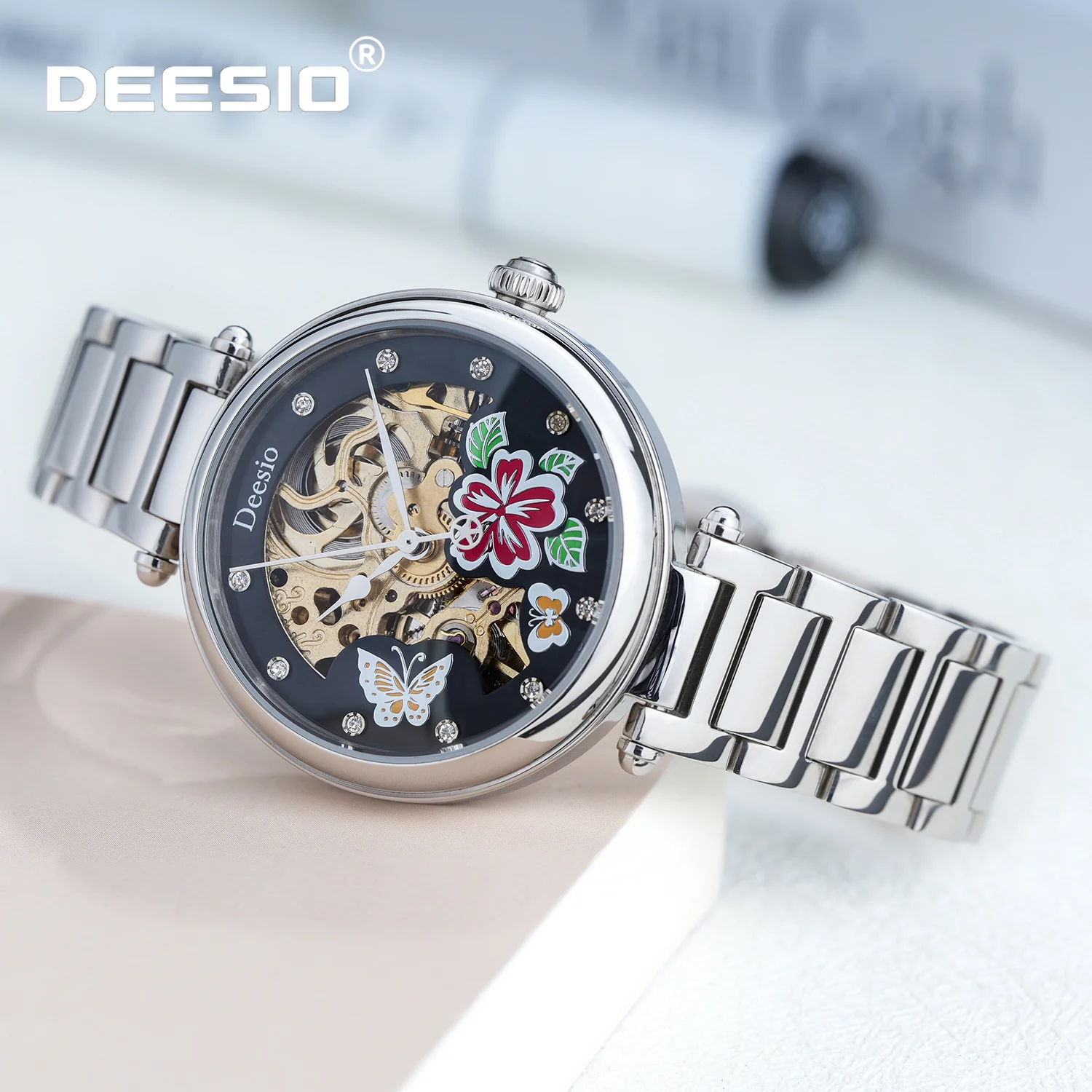 Skeleton Mechanical Watch - Deesio Kelebek İskelet Kadran Paslanmaz Çelik