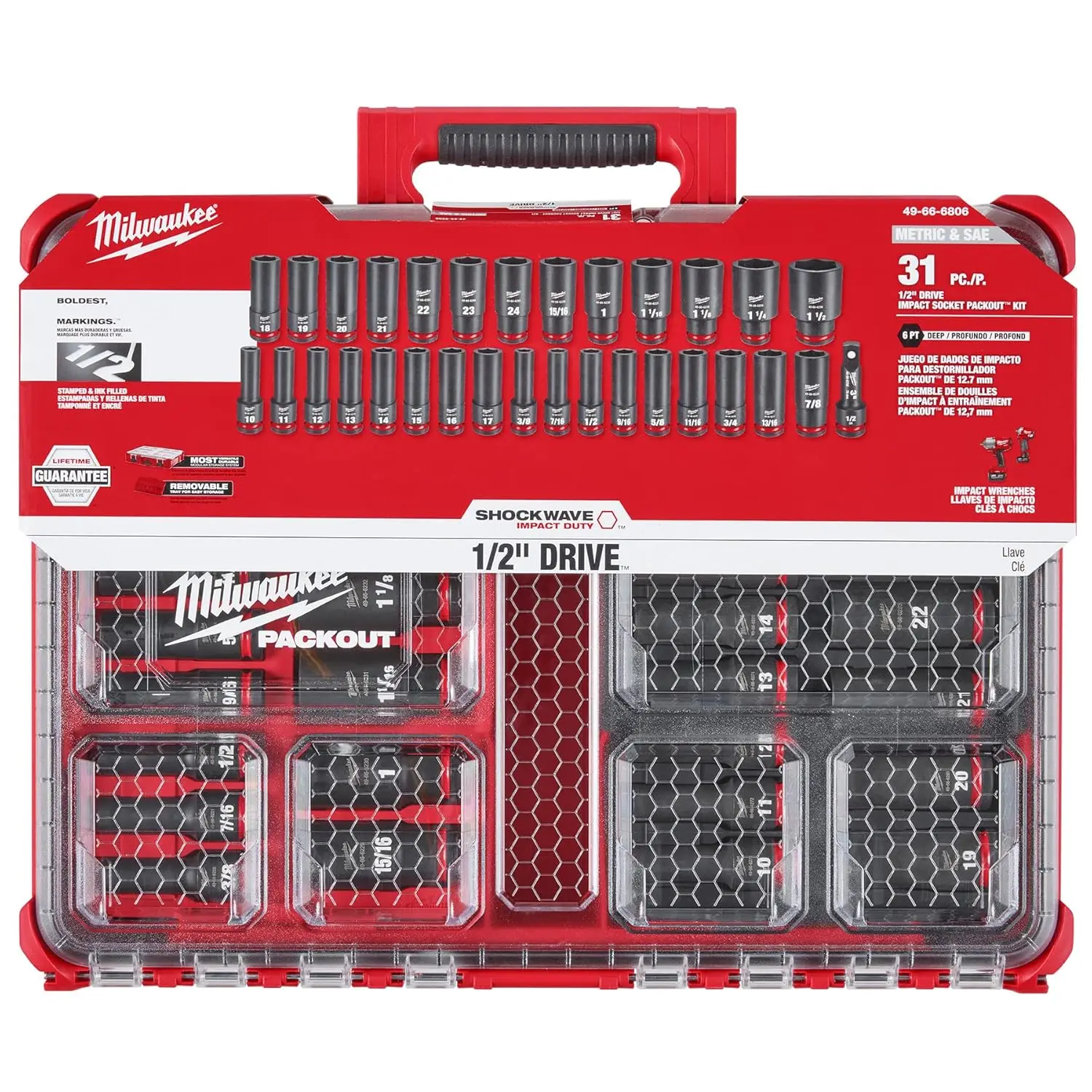 

Milwaukee Socket Set Impact Duty 1/2IN 49-66-6806