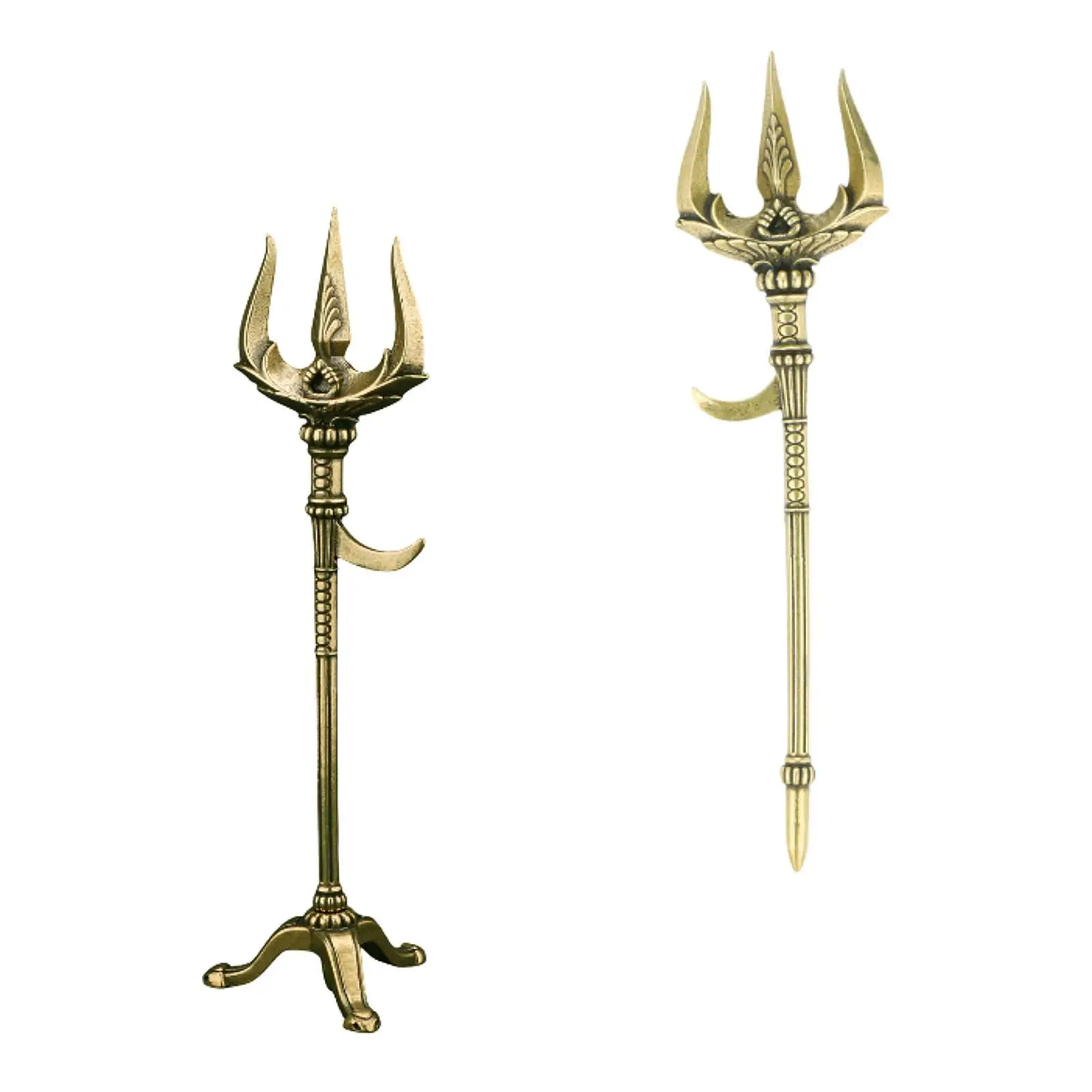 Trident Brass Trident Table Copper Animal Statue Bookshelf Cafe Bar Office Brass