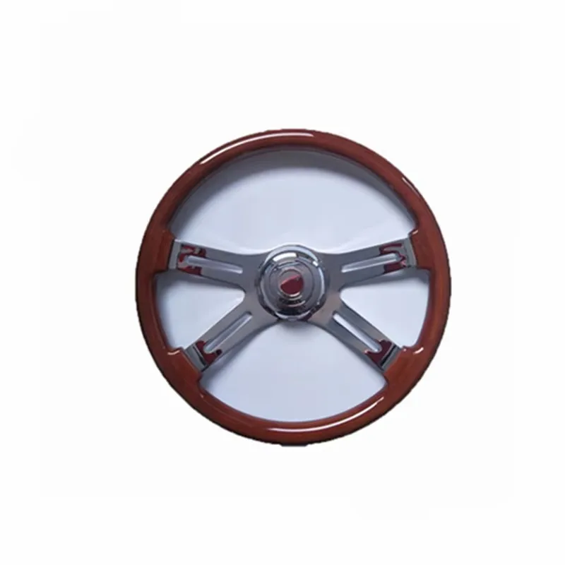 2026 18 Inch 4 Spoke Solid Wood Steering Wheel for  Columbia Truck