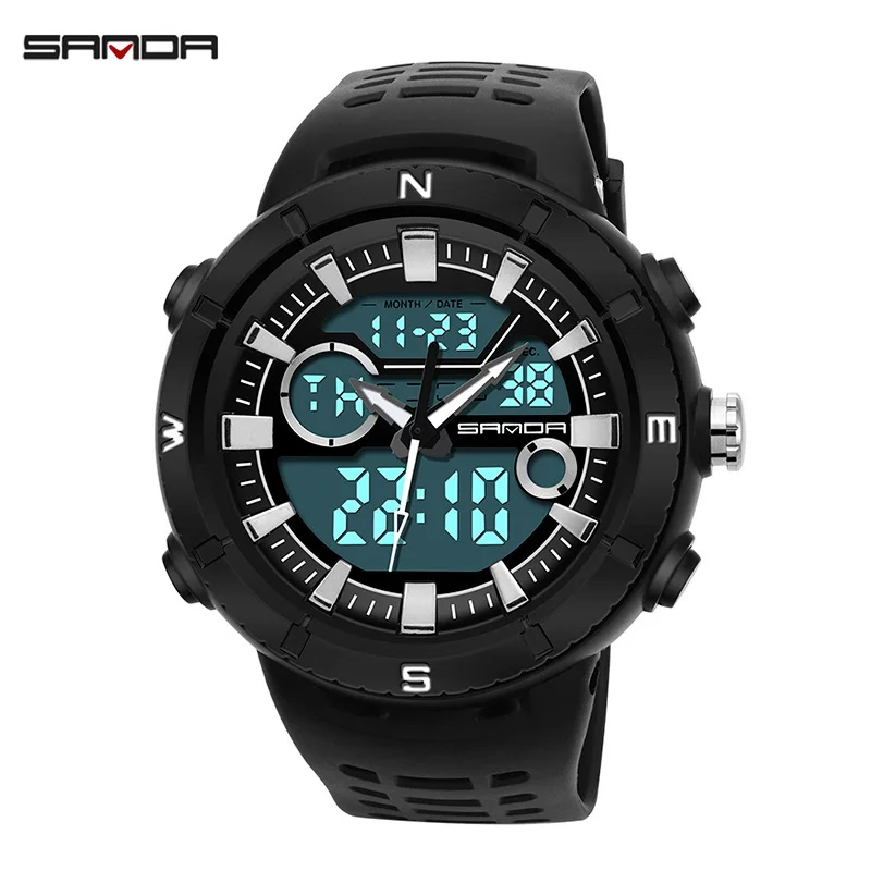 Free Shipping OUTLETSSanda Electronic Watch Male Junior High School Student Youth Waterproof Special Forces Same Fashion Trend S