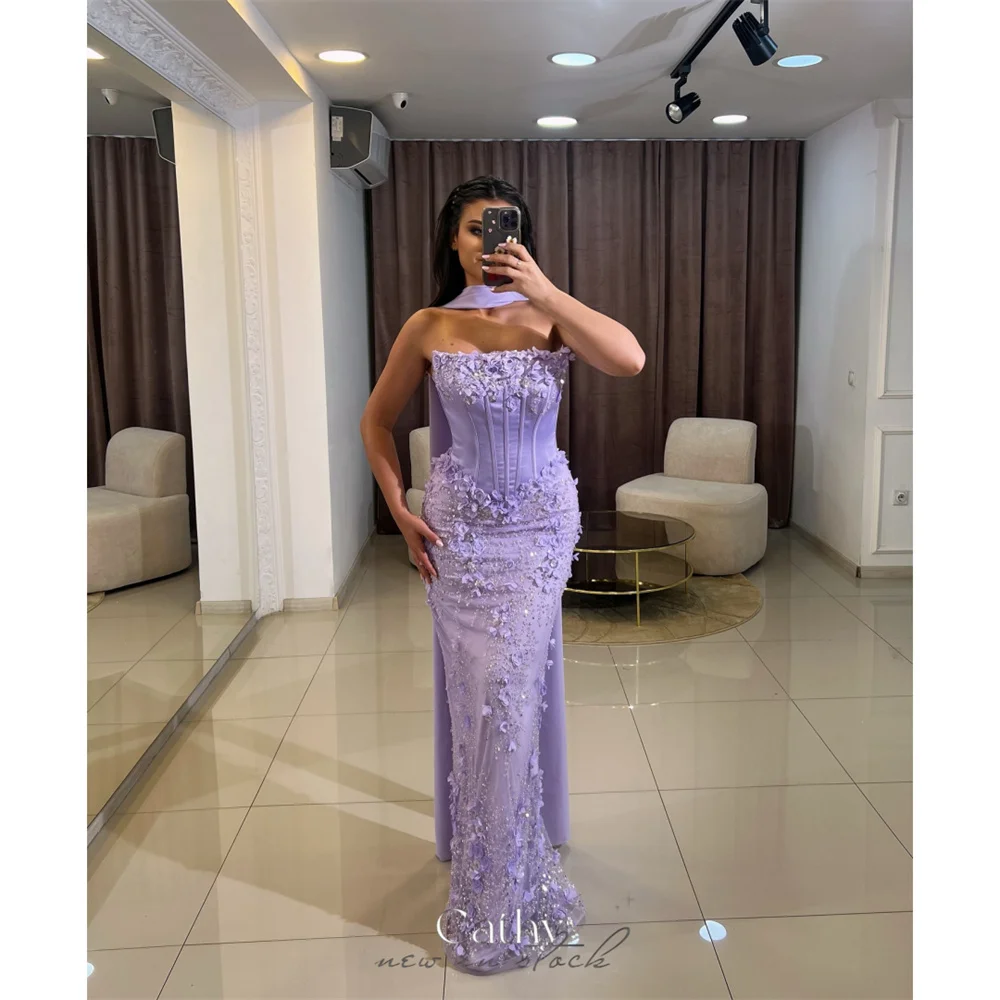 كاثي مخصص الرسن الرقبة الترتر يزين فساتين لحضور الحفلات الموسيقية بلا أكمام مشد vestidos de noiva الطابق طول مساء رسمي