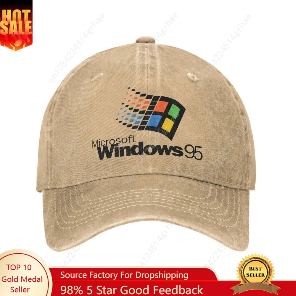 2025 الصيف ويندوز 95 غالاكسي قبعة بيسبول خمر المتعثرة غسلها قبعة واقية من الشمس الرجال النساء في الهواء الطلق جميع الفصول السفر هدية قبعات قبعة