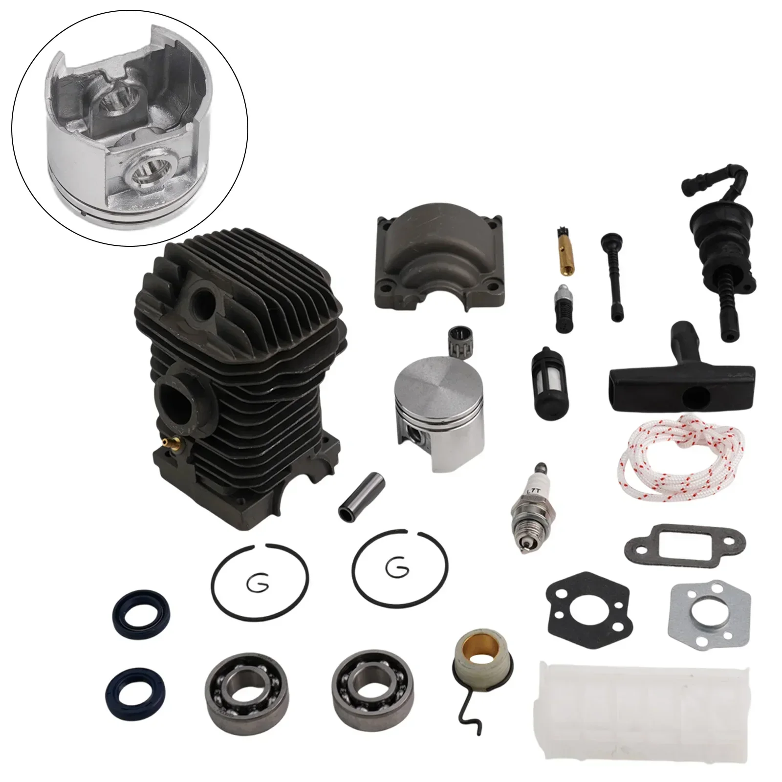 Cylinder Piston KIT-CYLINDER PISTON 023 025 MS230 MS250 42.5mm Chainsaw Replacement Part 1123 020 1209 For Sti Hl