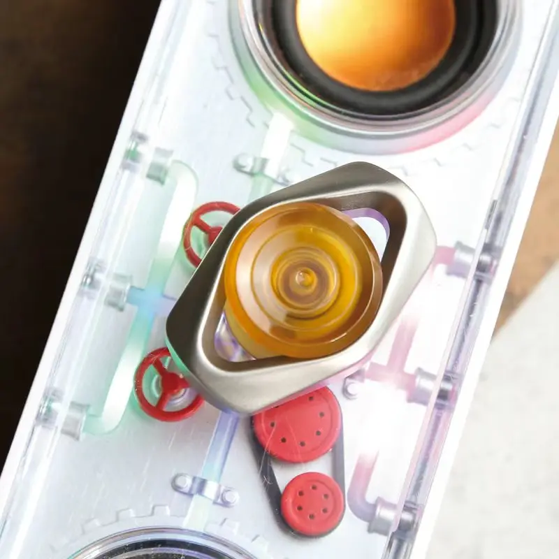 Storm – Fidget Spinner en acier inoxydable, jouet de transport quotidien EDC à manivelle pour adulte, jouet de soulagement du tdah et de l'anxiété, jouet de bureau