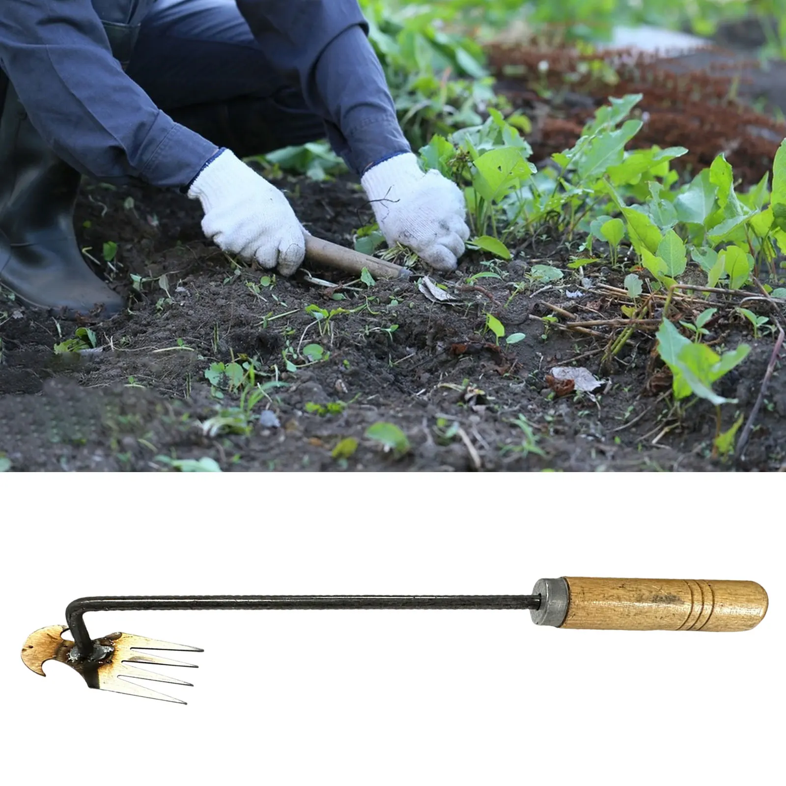 Strumento manuale per sarchiatrice da giardino strumento per sarchiatrice a manico lungo per piantare giardinaggio diserbo coltivazione di ortaggi allentamento aratura