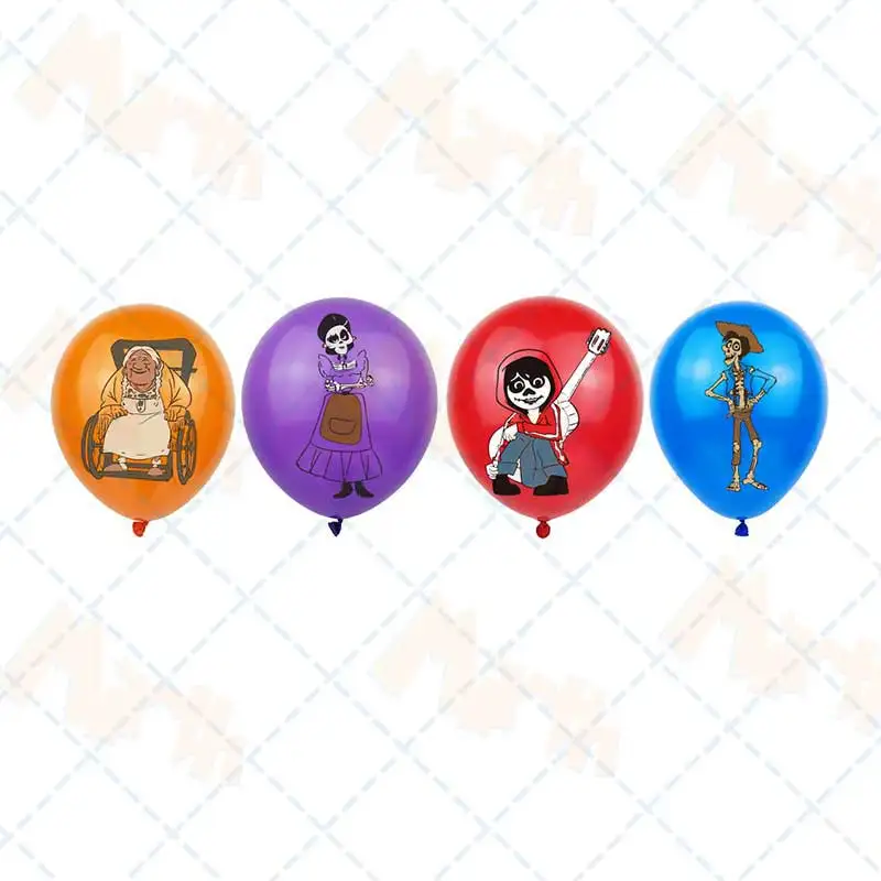 Day of the dead Coco Birthday Party Supplies Cake Topper Latex Balloon Boy Decoration Banner Baby Shower Gift For Kids Musicals