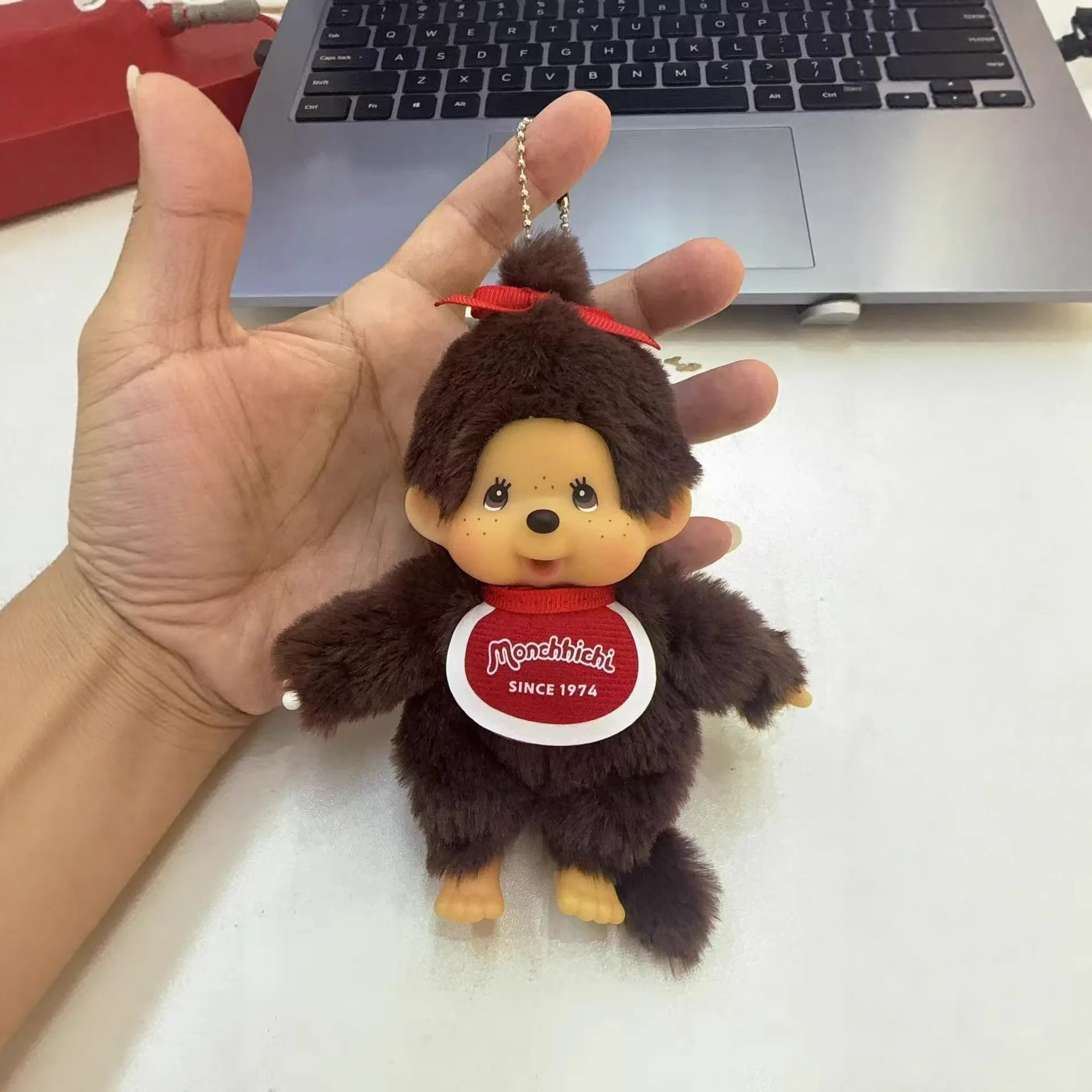 

Monchichi 15cm love doll lined plastic plush doll bag pendant