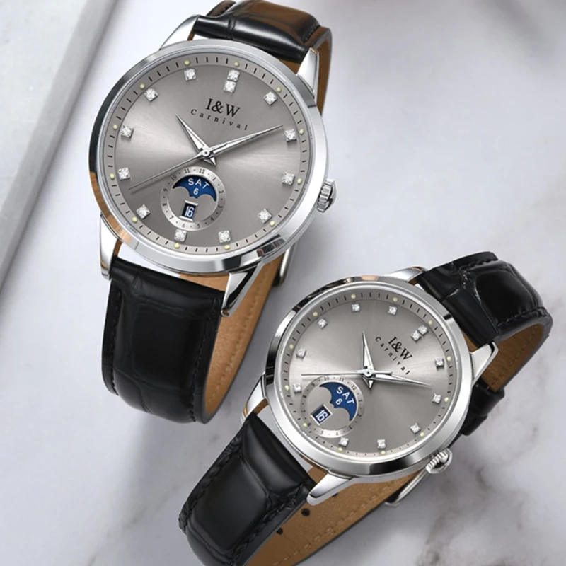 Carnival Brand High-End IW Series Luxury Imported Movement Couple Mechanical Watch for Men and Women Fashion Sapphire Watches