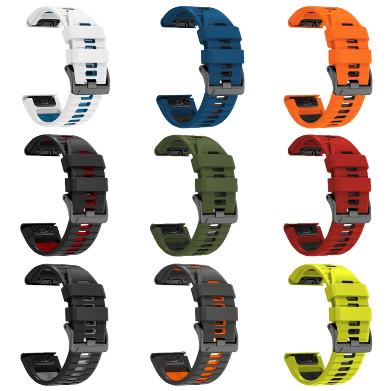 Correas de reloj Quickfit de 26mm y 22mm para Garmin Fenix 8 Quatix 7 7X 47 51mm 6 6X 5X Plus Epix Pro 2 Enduro 3 correa de muñeca de silicona