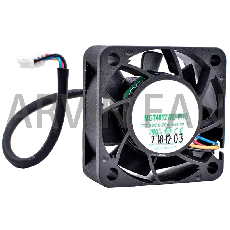 

MGT4012WB-W15 4cm 40x40x15mm 40mm Fan 4015 DC12V 0.70A 4 Lines Ball Bearing Pwm Switch High Air Volume Cooling Fan