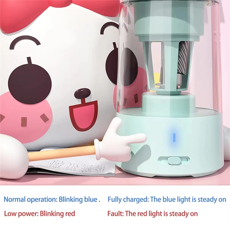 

New!!Automatic Electric Pencil Sharpener For Kids - Cartoon Design, Electric Rechargeable Pencil Sharpener
