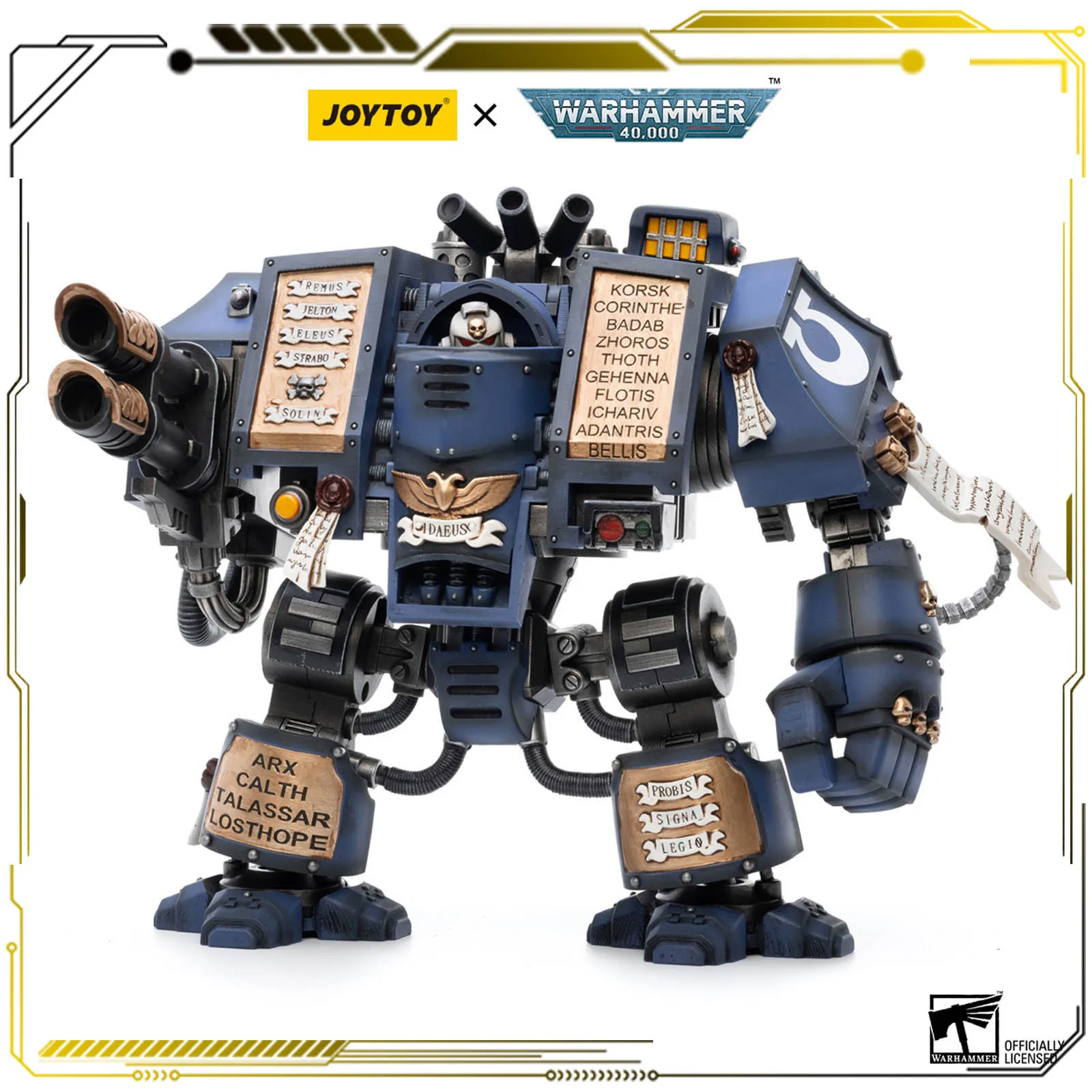 

JOYTOY Warhammer 40000 1/18 Space Marines Ultramarines Venerable Dreadnought 20cm Action Figures JT2467