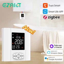 ZigBee Battery-Powered Thermostat for Water Gas Boiler Smart Tuya WiFi Wireless Temperature Controller Voice Alexa,Google Home