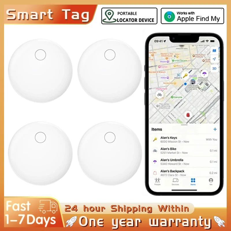 Timethinker Bluetooth Key Finder GPS work with Apple Find My Global Network Replace AirTag Tracker For IOS System Bag Locator