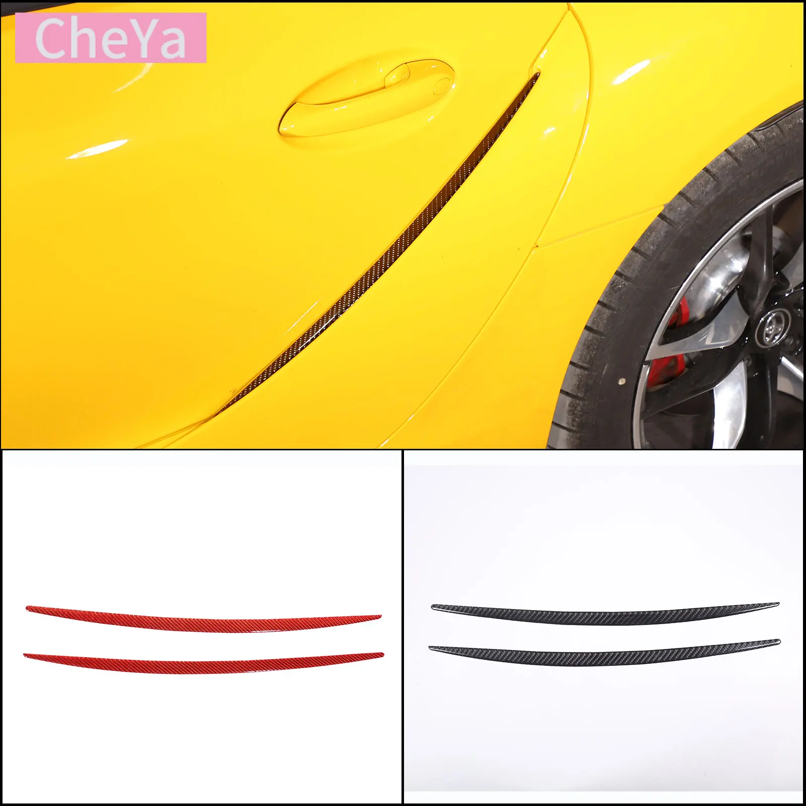 

For Toyota Supra 2019-2023 Car Door Groove Decorative Stickers Soft Carbon Fiber Exterior Modification Accessories 2 Pcs