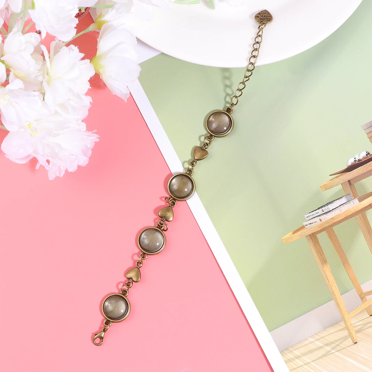 

5pcs DIY Bracelet Accessories Alloy Charm Pendant Set Jewelry Making Crafts Retro Design Gifts for Friends Family