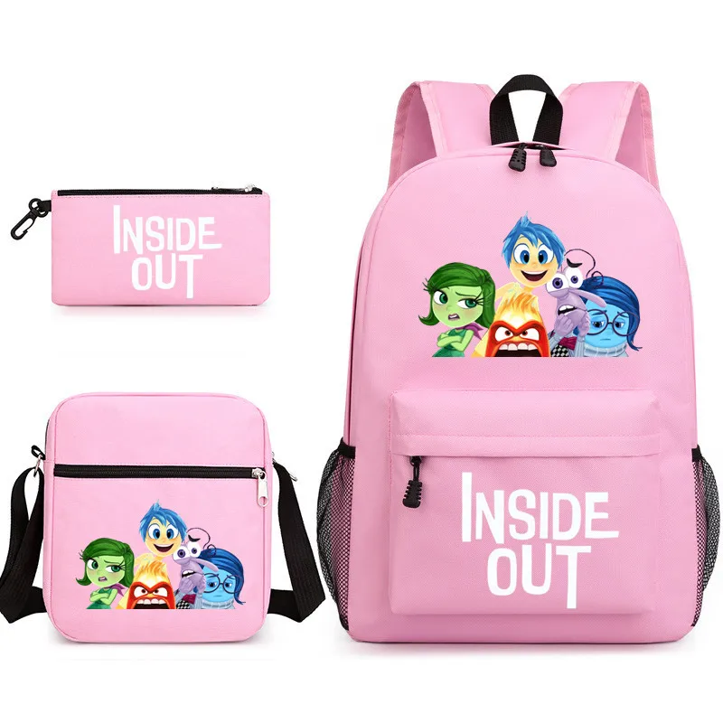 

Inside Out 2 Cartoon Schoolbag Anime Knapsack Teenager Printed Backpack Student Rucksack Children Study Stationery Set Kid Gifts