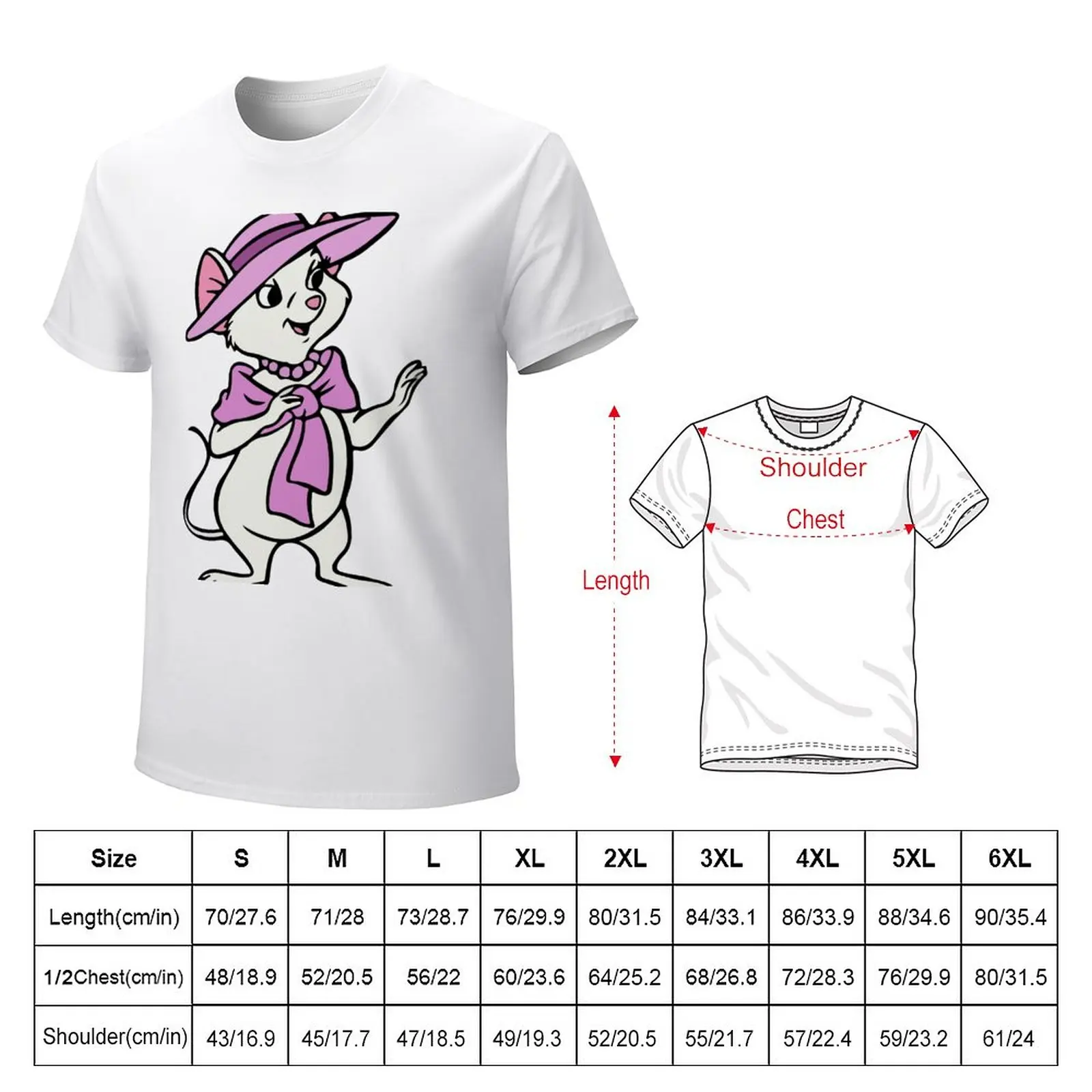 Rescuers Bianca T-Shirt animal prinfor boys customizeds slim fit t shirts for men