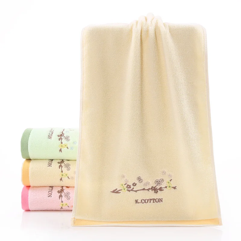 100% cotton thickened towel jacquard soft bamboo fiber towel strengthen absorbent towel for home hotel beauty salon