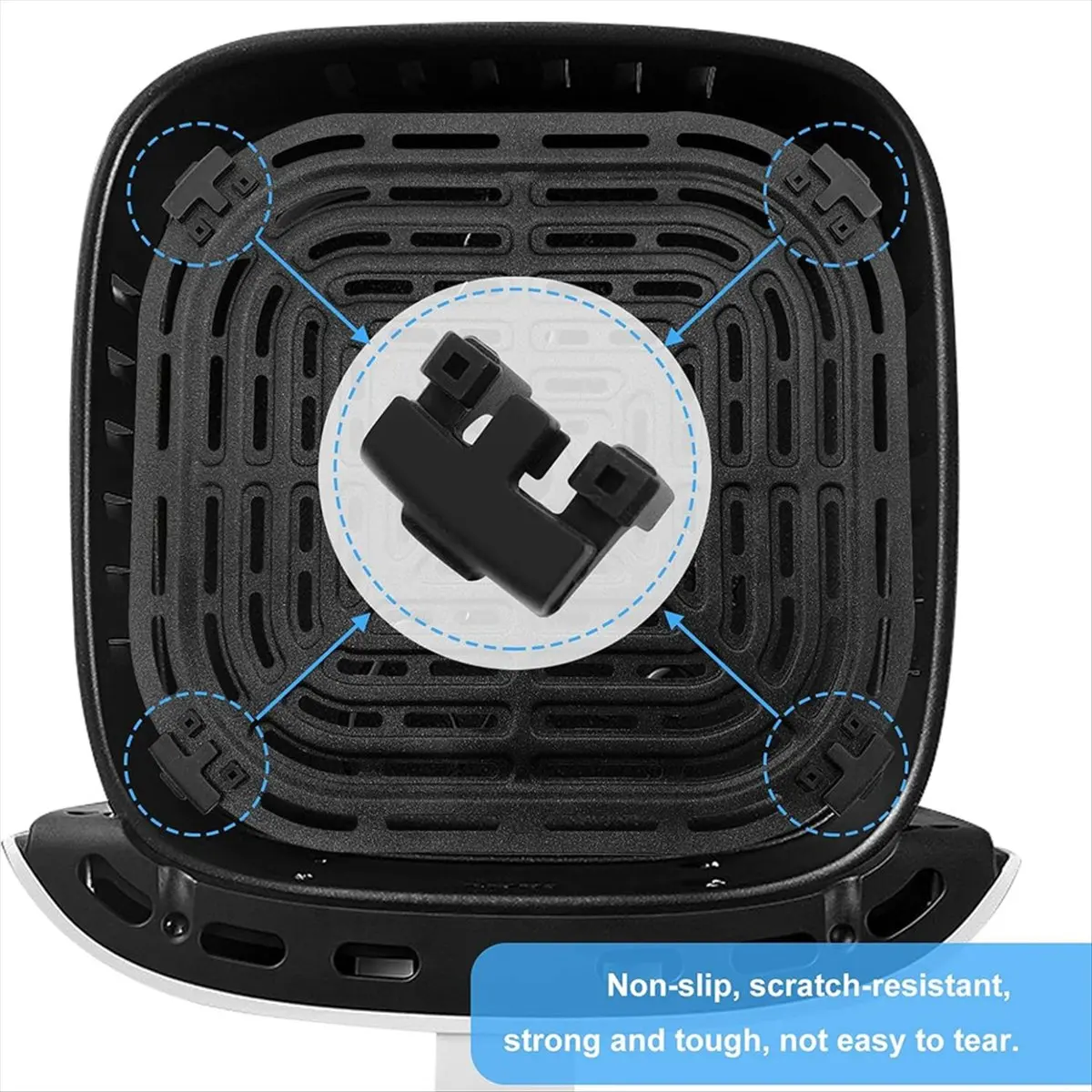 T33C 8PCS Air Fryer Rubber Feet Professional Tray Accessories Replacement for Instant 6QT Air Fryers