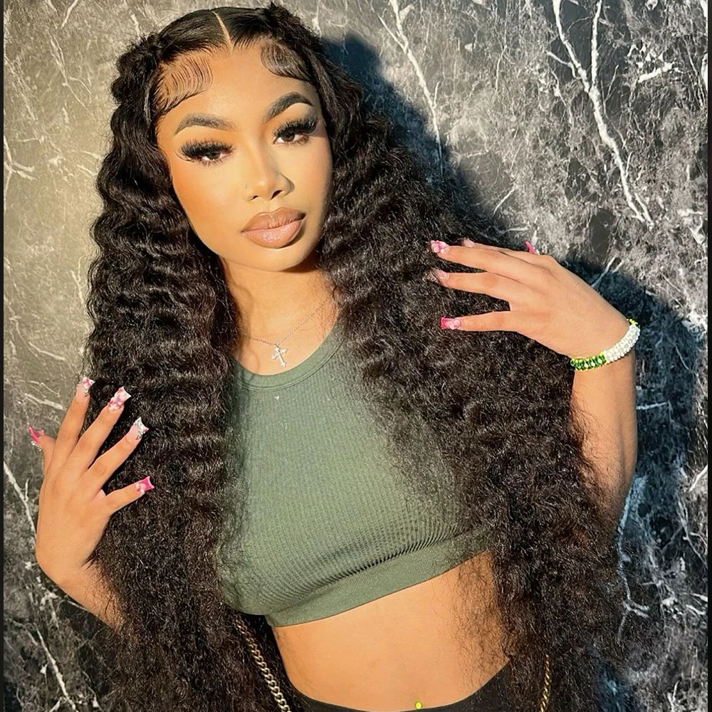 Deep Wave Frontal Wig 13x6 hd Lace Front Human Hair Wig 4x6 Lace Closure Wig Glueless Preplucked Wig Human Hair Ready To Wear