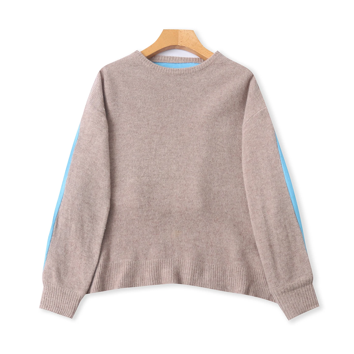 Feminino casual redondo ne camisola de grandes dimensões cor blo design quente malha superior solto ajuste sle uso diário longo sve malhas