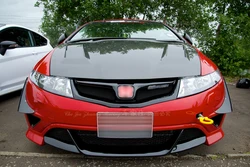 Car Front Grill Grille Body Kit fits HONDA Civic Type R FN2 MUGEN Auto Accessories Tuning Carbon Fiber With Emblem