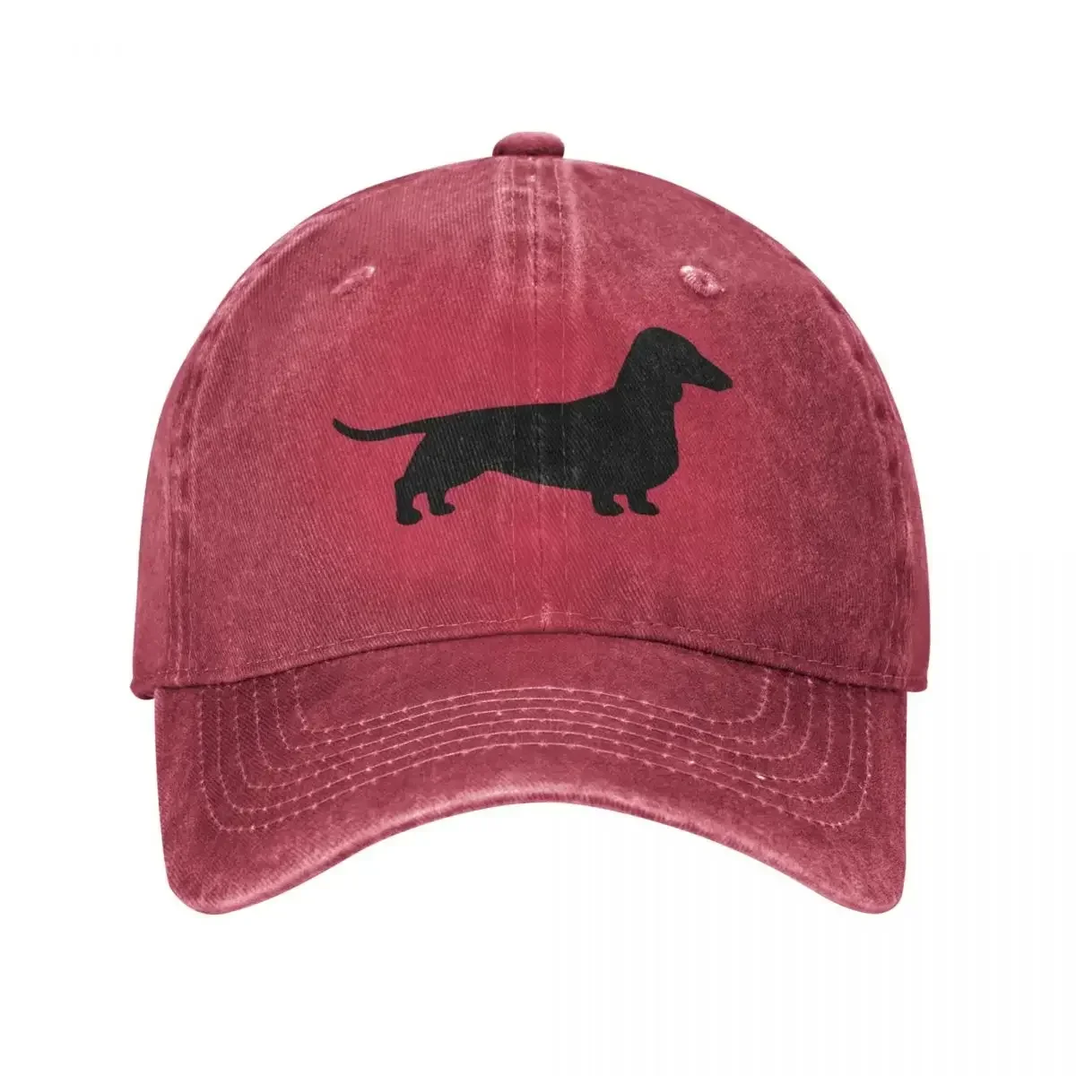 Teckel Weiner Hond Baseball Cap Vintage Distressed Washed Heren Dames Outdoor