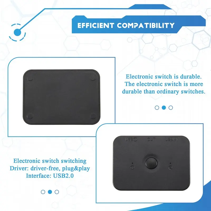 A23F-USB Printer Sharer Device 2 Ports USB2.0 Selector Printer Sharing Peripheral For Printer USB Splitter Sharing Printer