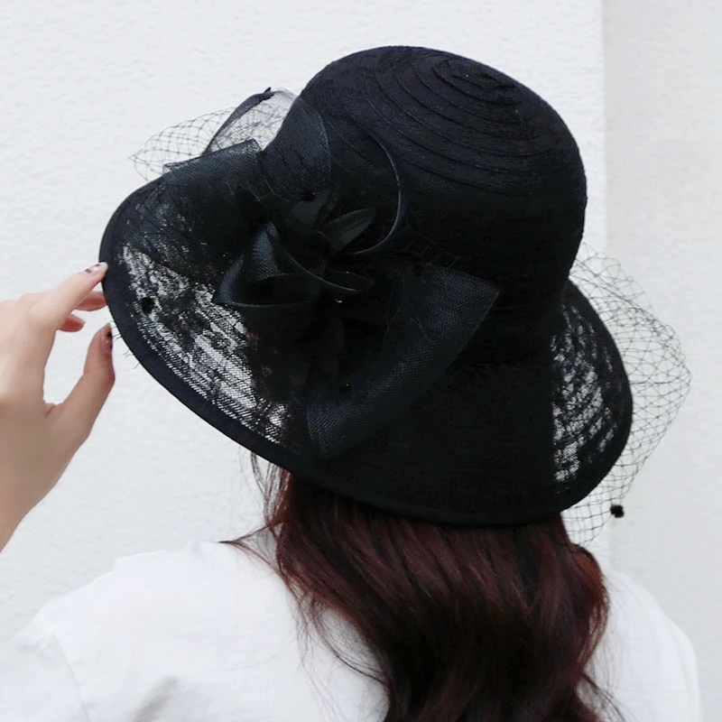 Mesh style flower sunshade hat for women in summer fashionable and breathable covering the faceelegant lace fisherman hat