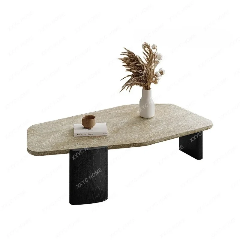 XX LTable Household Stone Wind Tunnel Creative Solid Wood Simple Small Apartment Small Table Coffee Table Modern Special Shape