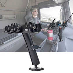 Handheld radio/CB Speaker Mic Holder, W/Self-tapping Screws Heavy Duty Drill Base for Portable Two Way Radio&CB Speaker Mic