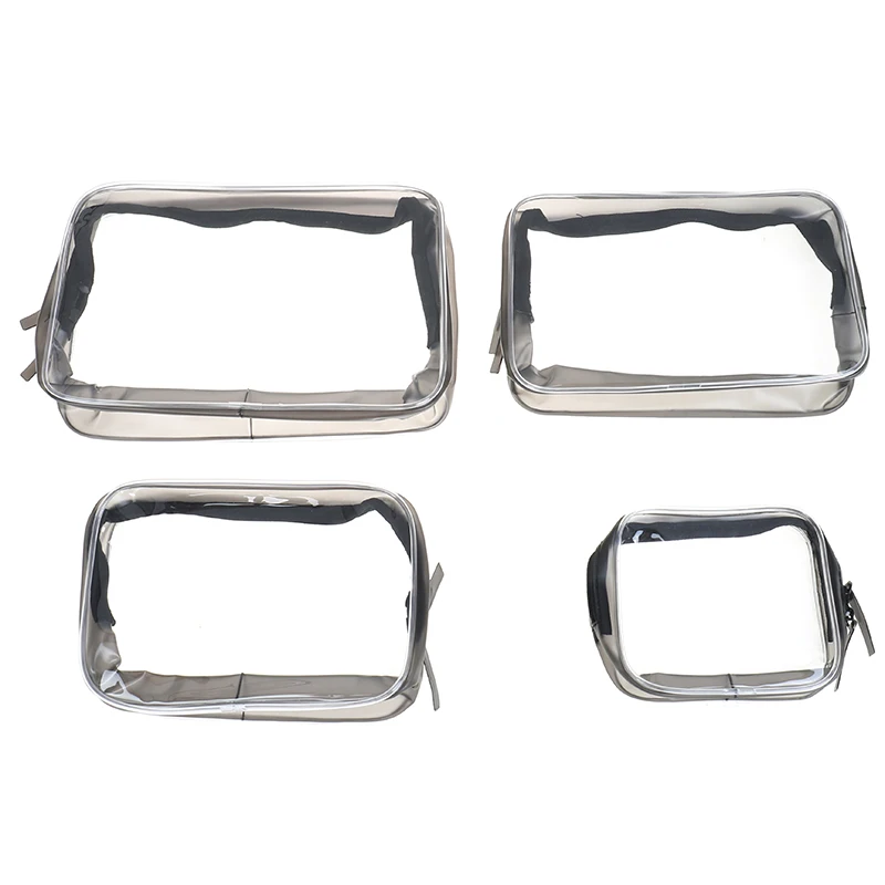 Bolsa de almacenamiento de cosméticos transparente multifuncional con doble cremallera, bolsa de maquillaje, organizador de artículos de tocador